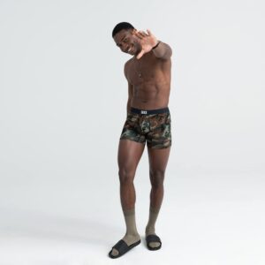 SAXX Underwear Co. Men's Vibe Super Soft Boxer Brief, Woodland Camo, Large