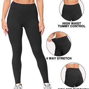 Natural Feelings High Waisted Leggings for Women Pack Ultra Soft Stretch Opaque Slim Yoga Pants