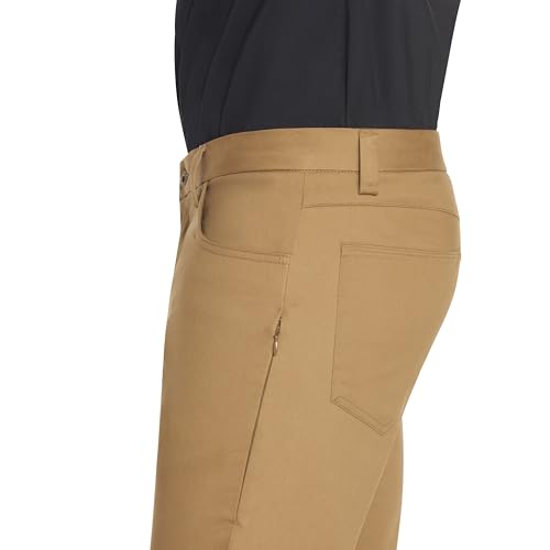 Van Heusen Men's Slim Fit Flex Super Soft Tech Pant, Cognac, 36W x 30L