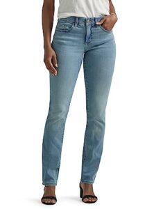 lee women's ultra lux comfort with flex motion straight leg jean north shore 12