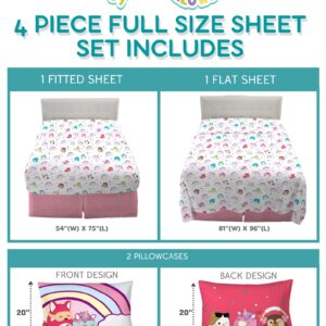 Franco Squishmallows Bedding Super Soft Microfiber Sheet Set,4 pcs, Full