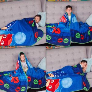 Franco Kids Bedding Super Soft Micro Raschel Blanket, 62 in x 90 in, PJ Masks