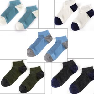 Mottee&Zconia Mens Ankle Low Cut Cotton Socks Athletic Reinforced Soft Mesh Top Socks