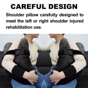 zimucxn Shoulder Surgery Pillow, Super Soft Rotator Cuff Pillow for Sleeping, Relief from Shoulder Pain or Frozen Shoulder, for Post-Op Comfort, Arm & Shoulder Support & Healing(Midnight Black)