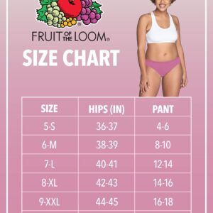 Fruit of the Loom Women's 360 Underwear, High Performance Stretch for Effortless Comfort, Available in Plus Size, Cotton Blend-Hipster-6 Pack-Colors May Vary, 6