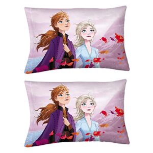 franco kids bedding set of 2 super soft microfiber reversible pillowcase, 20 in x 30 in, disney frozen 2