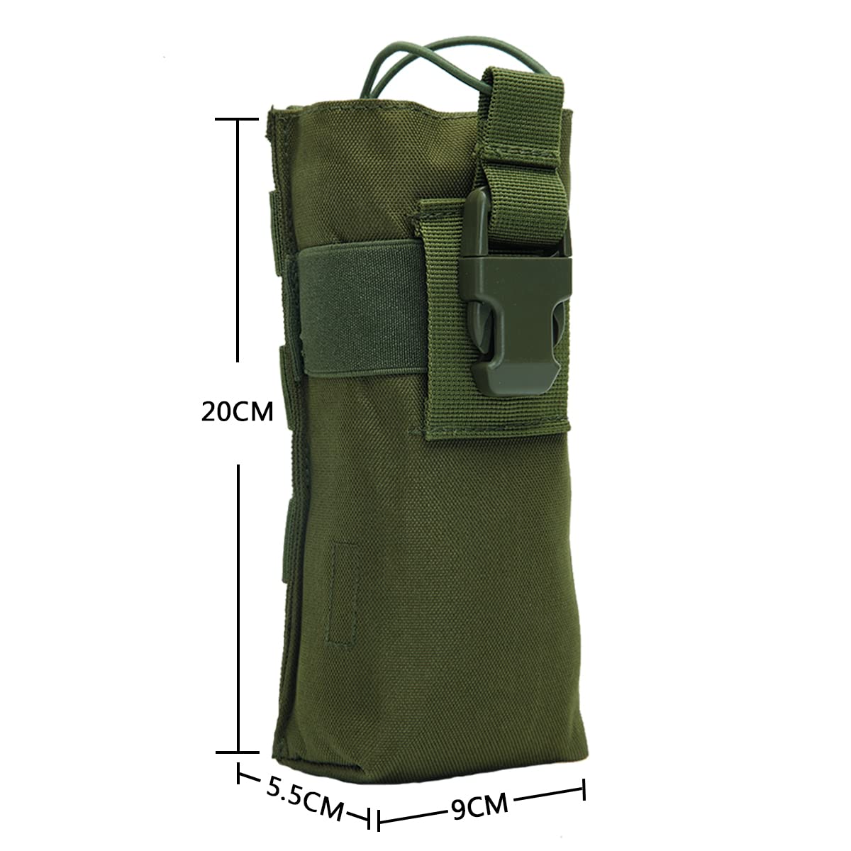 AR-152 Radio Pouch Tactical Radio Holder Radio Case Molle Radio Bag Nylon for GPS Phone AR-152 UV-5R 3800mAh Two Way Radio Walkie Talkies (Green)