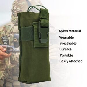 AR-152 Radio Pouch Tactical Radio Holder Radio Case Molle Radio Bag Nylon for GPS Phone AR-152 UV-5R 3800mAh Two Way Radio Walkie Talkies (Green)