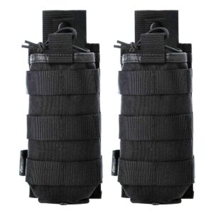 radio case/holster/pouch/holder/bag tactical universal case military molle radio case for baofeng motorola midland cb walkie talkies compatible with 5.11 bags (black 2 pack)