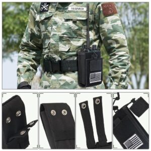 Tactical Radio Holder Radio Case Molle Radio Holster Military Heavy Duty Radios Pouch Bag for Baofeng UV-5R BF-F8HP AR-152 Two Ways Walkie Talkies Adjustable Storage