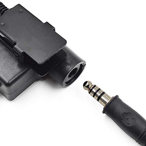 Fumei Z Tactical U94 PTT Adapter Cable for Civilian Standard Version Plug Headset Compatible with Baofeng UV-9R BF-9700 Walkie Talkie