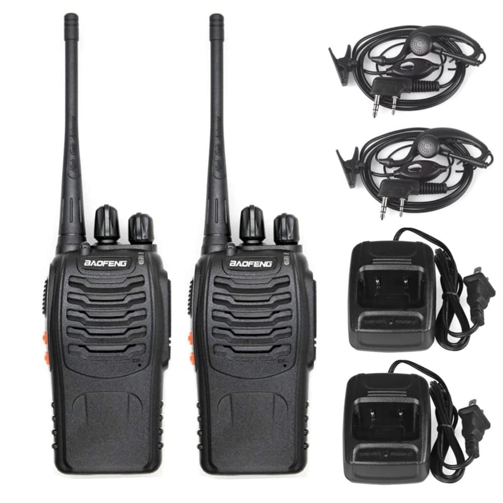 BAOFENG BF-888S Radio Handheld Two Way Radio UHF Portable Walkie Talkies for Adults, Hiking Biking Camping (2 Pack)