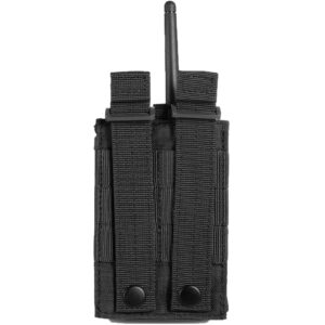 FRTKK Tactical Radio Holder Radio Holster Molle Radio Pouch Universal Radio Case Military Heavy Duty Radio Bag for Police Firefighter Two Ways Walkie Talkies Vest (Black)