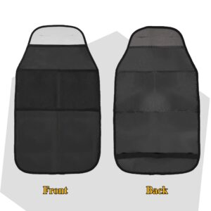 deemars Car Kick Mats for Kids, Kick Mats with Organizer, Kick Mats Back Seat Protector, Vehicle Back Seat Kids Safety Accessories Universal for Car, SUV, Minivan or Truck Seats