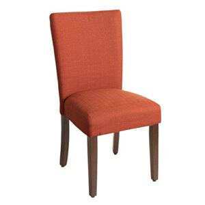 homepop parsons classic upholstered accent dining chair, single pack, orange