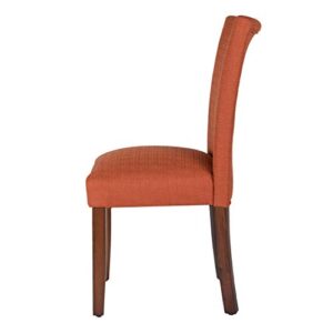 HomePop Parsons Classic Upholstered Accent Dining Chair, Single Pack, Orange