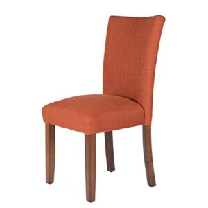 HomePop Parsons Classic Upholstered Accent Dining Chair, Single Pack, Orange