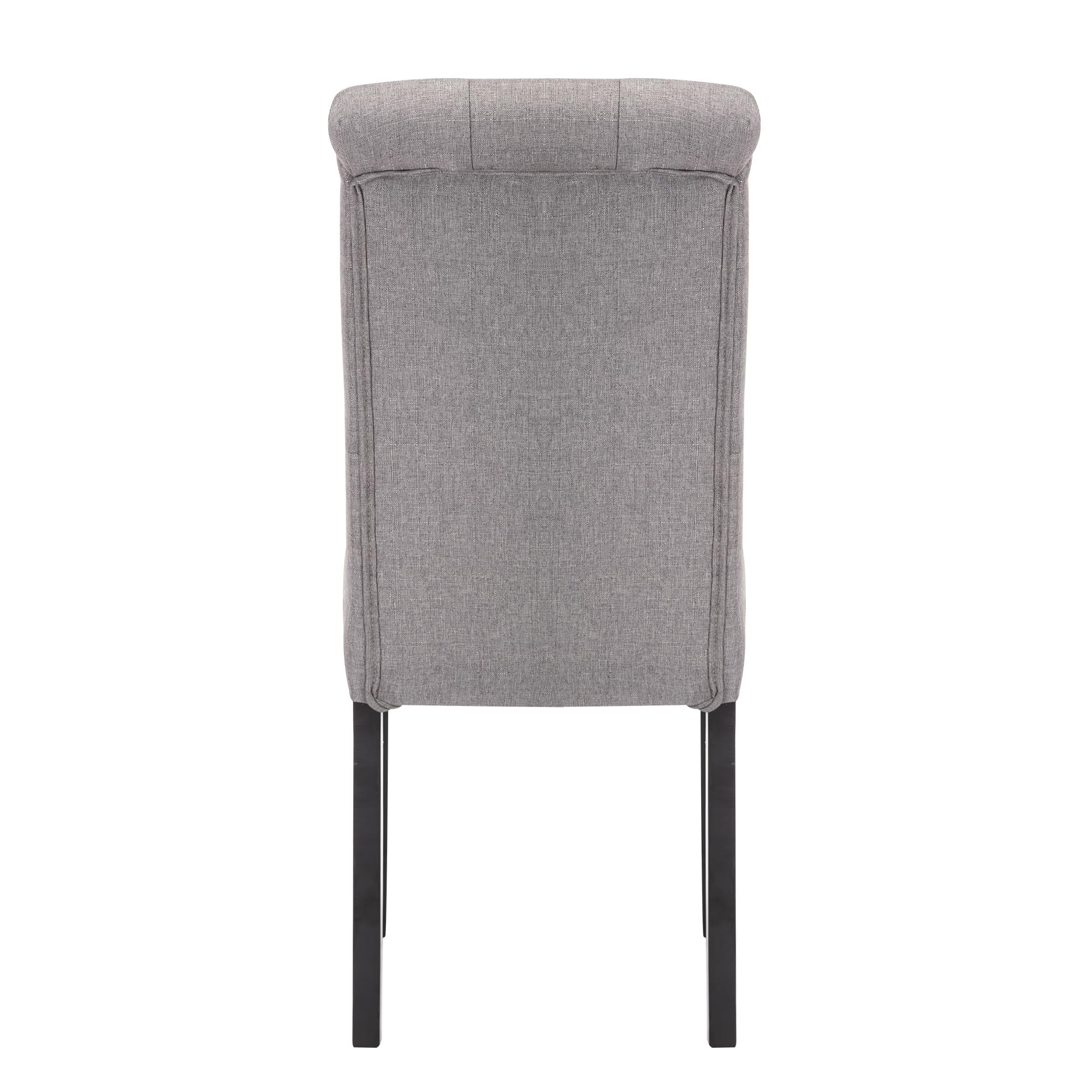 NOBPEINT Fabric Dining Chairs with Wood Legs, Set of 4 (Gray)