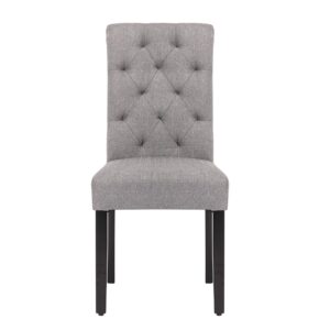 NOBPEINT Fabric Dining Chairs with Wood Legs, Set of 4 (Gray)