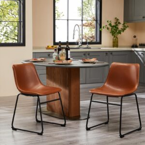 edx dining chairs，kitchen & dining room chairs, pu leather cushion and metal legs bar chairs, counter height bar stools for kitchen island