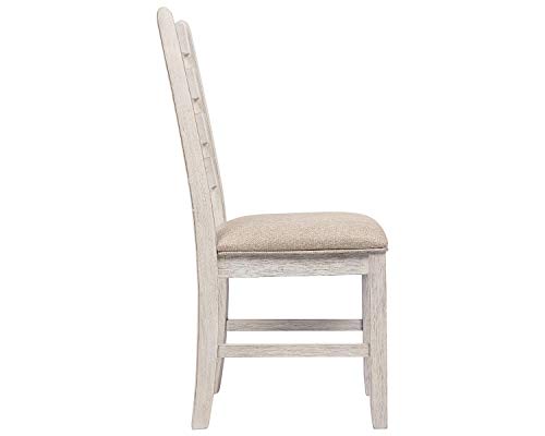 Signature Design by Ashley Skempton Modern Farmhouse Dining Room Chair, 2 Count, Whitewash