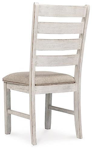 Signature Design by Ashley Skempton Modern Farmhouse Dining Room Chair, 2 Count, Whitewash