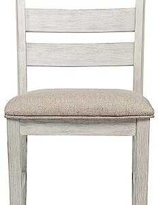 Signature Design by Ashley Skempton Modern Farmhouse Dining Room Chair, 2 Count, Whitewash