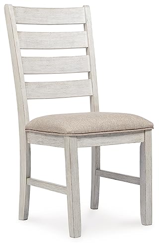 Signature Design by Ashley Skempton Modern Farmhouse Dining Room Chair, 2 Count, Whitewash