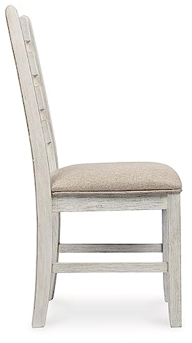 Signature Design by Ashley Skempton Modern Farmhouse Dining Room Chair, 2 Count, Whitewash