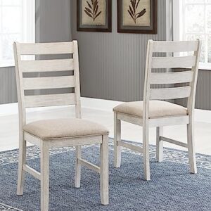 Signature Design by Ashley Skempton Modern Farmhouse Dining Room Chair, 2 Count, Whitewash