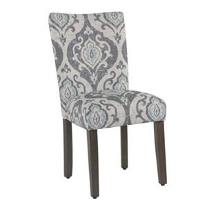 homepop parsons classic upholstered accent dining chair, set of 2, suri blue
