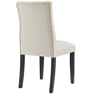 Modway MO- Duchess Modern Tufted Button Upholstered Fabric Parsons, Dining Chair, Beige