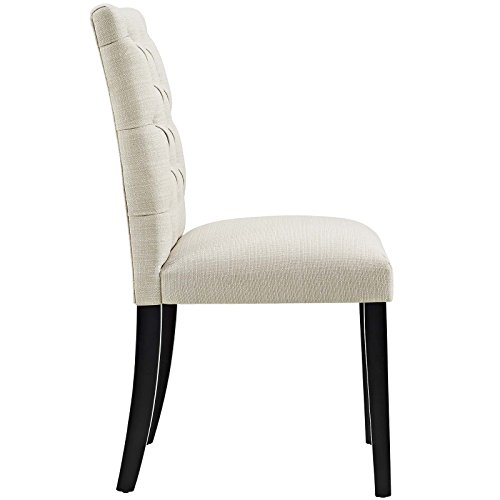 Modway MO- Duchess Modern Tufted Button Upholstered Fabric Parsons, Dining Chair, Beige