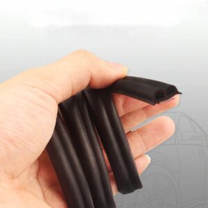 33Feet Long Universal Self Adhesive Auto Rubber Weather Draft Seal Strip 51/100 Inch Wide X 1/5 Inch Thick,Weatherstrip for Car Window and Door,Engine Cover (2 Rolls of 16.5 Ft Long)