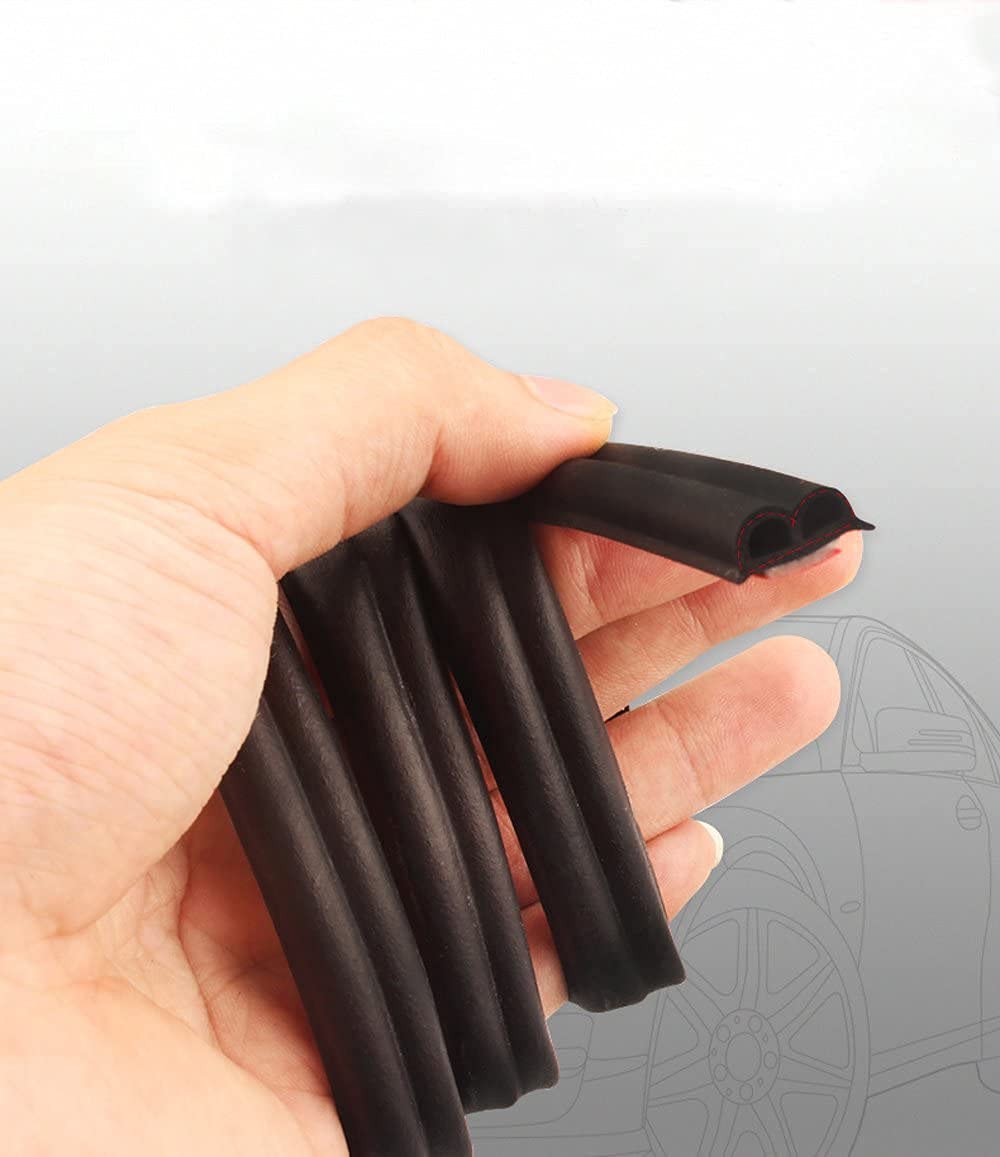 33Feet Long Universal Self Adhesive Auto Rubber Weather Draft Seal Strip 51/100 Inch Wide X 1/5 Inch Thick,Weatherstrip for Car Window and Door,Engine Cover (2 Rolls of 16.5 Ft Long)