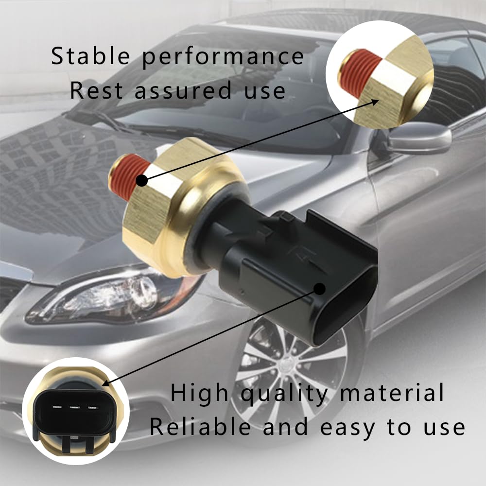 Engine Oil Pressure Sensor Switch, Oil Sending Unit, Engine Oil Pressure Sensor Sender Switch Compatible with Dodge, Jeep, Chrysler, Ram, Replace 5149064AA, 5149062AA, 56028807AB