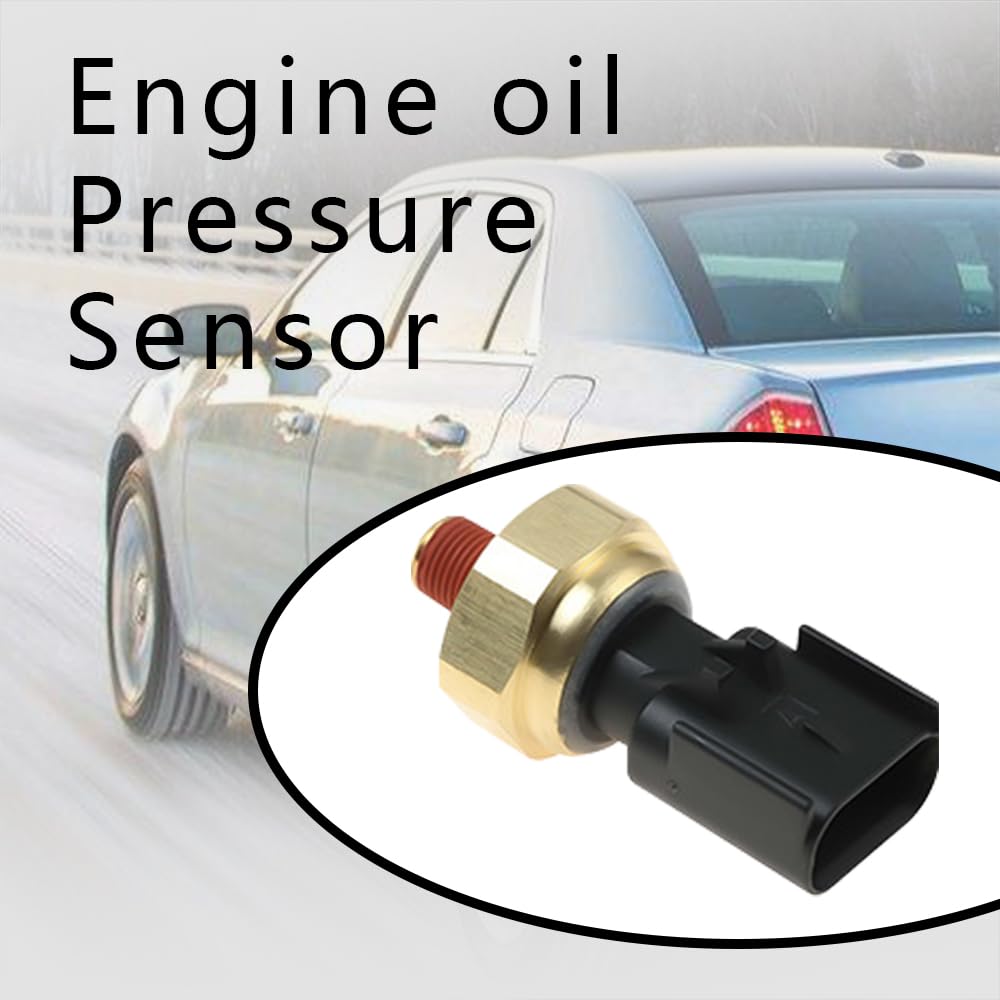 Engine Oil Pressure Sensor Switch, Oil Sending Unit, Engine Oil Pressure Sensor Sender Switch Compatible with Dodge, Jeep, Chrysler, Ram, Replace 5149064AA, 5149062AA, 56028807AB