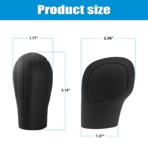 AICEL 2 Pcs Car Gear Shift Knob Cover, Elastic Silicone Car Automatic Shift Protector Cover, Universal Anti-Slip Auto Knob Gear Stick Protector for Men Women, Vehicle Accessories