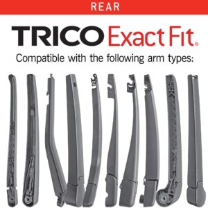 TRICO Exact Fit 14 Inch Rear Wiper Blade Fits Select Acura, Honda, Infiniti, Isuzu, Mazda, Mitsubishi, Nissan, Saab, Scion, Subaru, And Toyota Model Years, Part Number 14-B