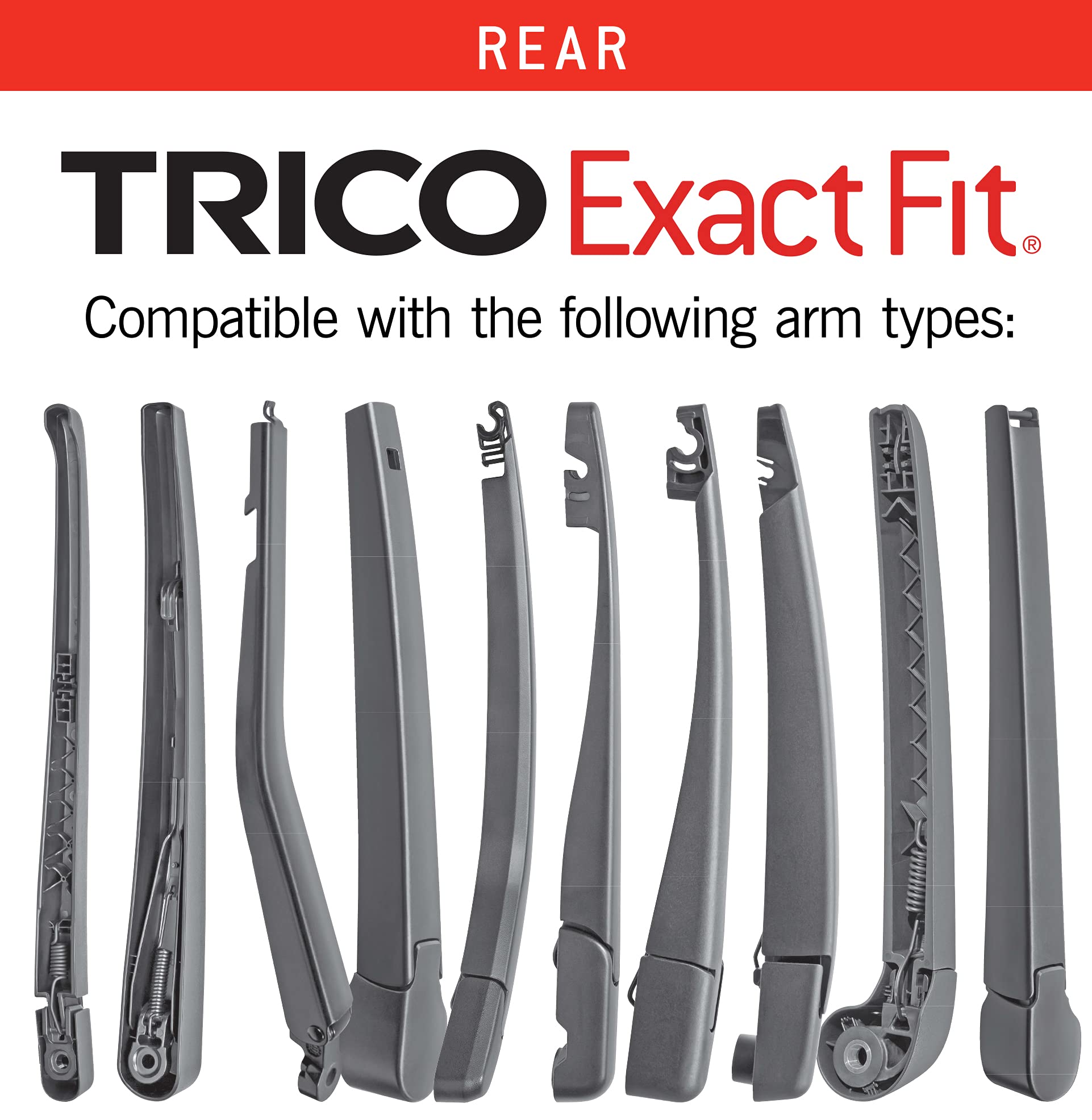 TRICO Exact Fit 14 Inch Rear Wiper Blade Fits Select Acura, Honda, Infiniti, Isuzu, Mazda, Mitsubishi, Nissan, Saab, Scion, Subaru, And Toyota Model Years, Part Number 14-B