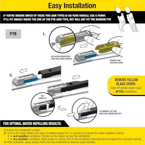 Rain-X 5079283-2 Latitude 2-In-1 Water Repellent Wiper Blades, 17 Inch Windshield Wipers (Pack Of 1), Automotive Replacement Blades With Patented Repellency Formula