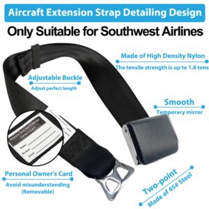 Airplane Seat Belt Extender, Seatbelt Extender Adjustable 7-31" for Southwest Airlines Except 737-8001737MAX8