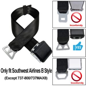 Airplane Seat Belt Extender, Seatbelt Extender Adjustable 7-31" for Southwest Airlines Except 737-8001737MAX8