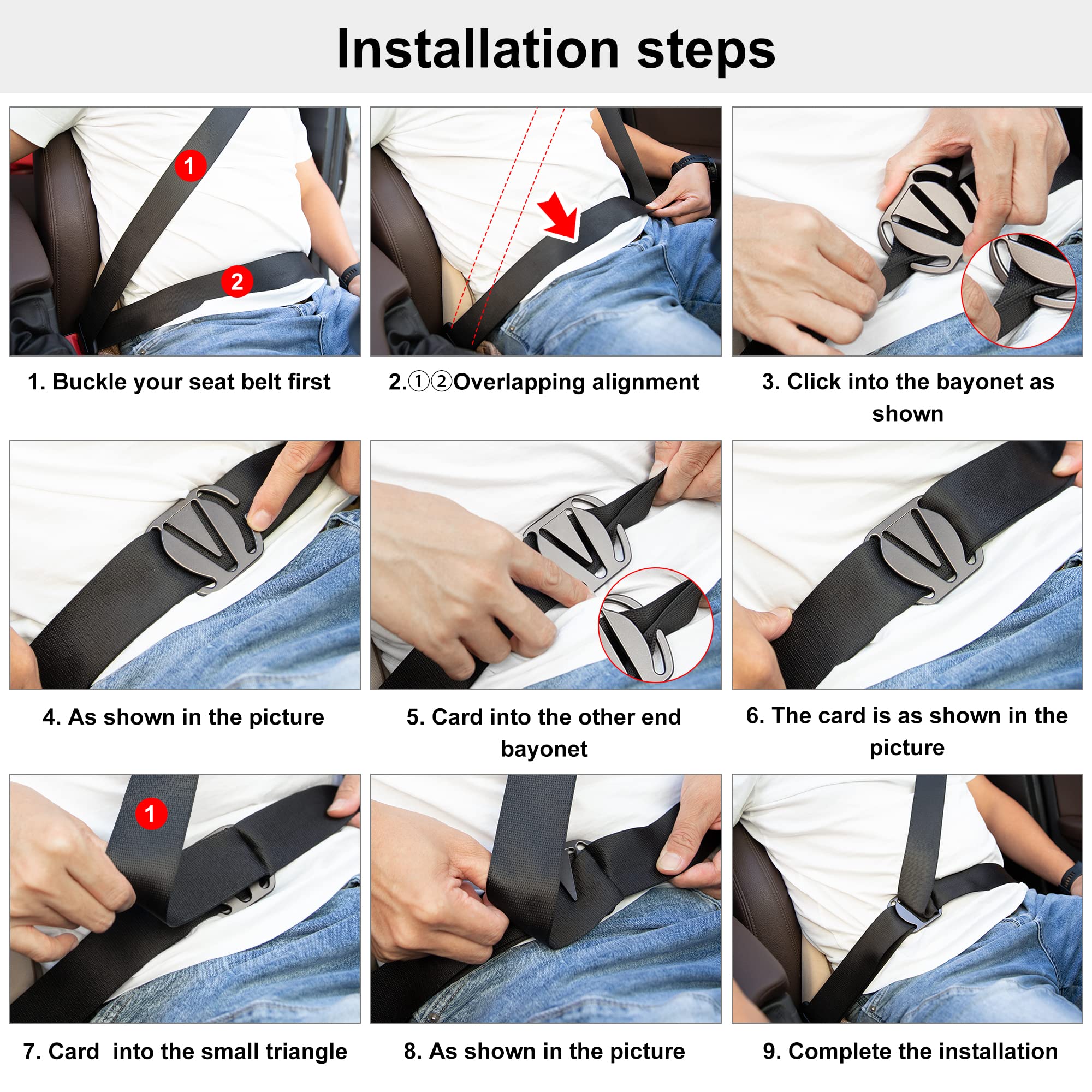 qijk Seat Belt Clips Seat Belt Adjuster Seat Belt Adjuster Clip Adult Children Pregnant Women Comfortable Universal Shoulder and Neck Seat Belt Positioner Latch 2 Pieces