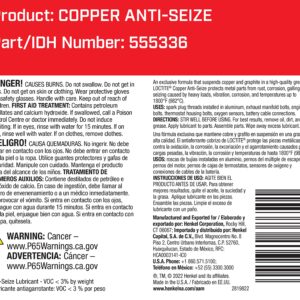 Loctite 555336 Copper Anti-Seize Lubricant Brush Top, 8-oz.