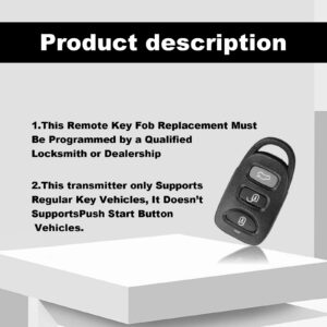 Car Keyless Fob Remote Replacement Fits for Hyundai Elantra 2016 2017 2018 2019 2020 OSLOKA-423T Keyless Entry Remote Control 433MHz 95430-F2300