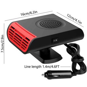 UMUACCAN Car Heater,2024 New Upgrade 12V 150W Car Heater,Portable Car Heater and Defroster,Car Heater that Plugs Into Cigarette Lighter,Window Defroster for Car, SUV, Trucks