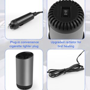 Car Heater, Portable Windshield Defroster Defogger,12V 150W Car Heater Fast Heating & Cooling Fan Thermostat with Plug in Cigarette Lighter