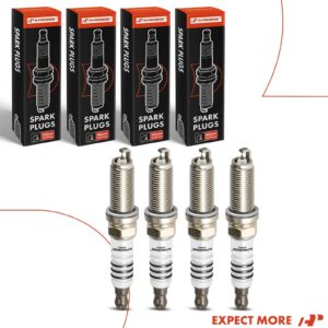 A-Premium Iridium Platinum Spark Plugs Compatible with Chevrolet Equinox 2018-2020, Malibu 2016-2020, Cruze 2016-2019 & GMC Terrain 2018-2020 & Buick Encore 2016-2019, 1.4L 1.5L 1.6L, Pack of 4