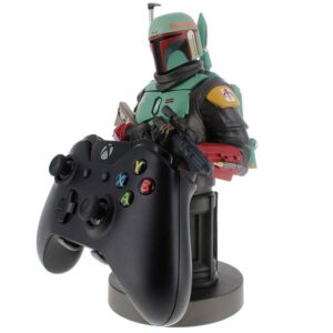 Exquisite Gaming: The Mandalorian: Boba Fett - Original Mobile Phone & Gaming Controller Holder, Device Stand, Cable Guys, Licensed Figure